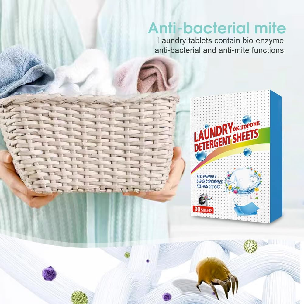 Chamgeco Laundry Detergent Sheets (90-Count) - Plastic-Free, Eco-Friendly Laundry Strips for Travel & Home, Liquidless Washing Sheets, Hypoallergenic & Compact Detergent for All Machines image number 5