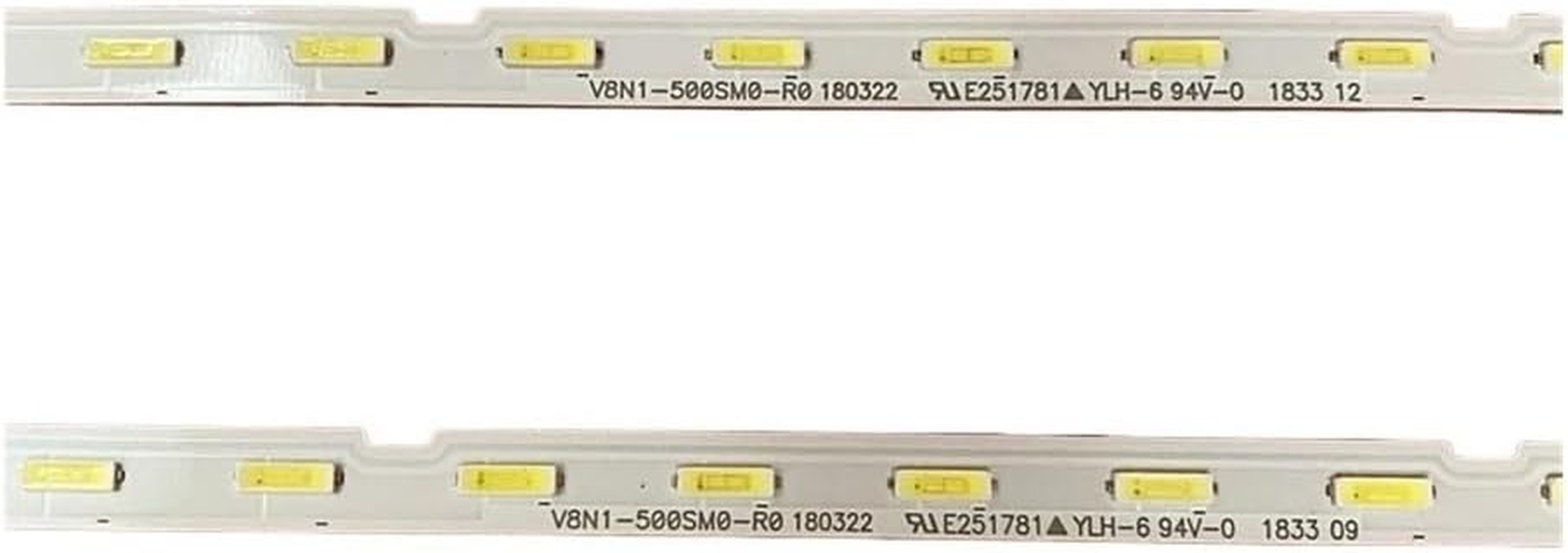 LED Backlight Strip Fit for Samsung TV UE50RU7170U UE50RU7172U UN50NU7090F UE50NU7095U UE50RU7105K UN50RU7100G UE50NU7025K UE50RU7100(2 PCS for 1 TV) image number 3