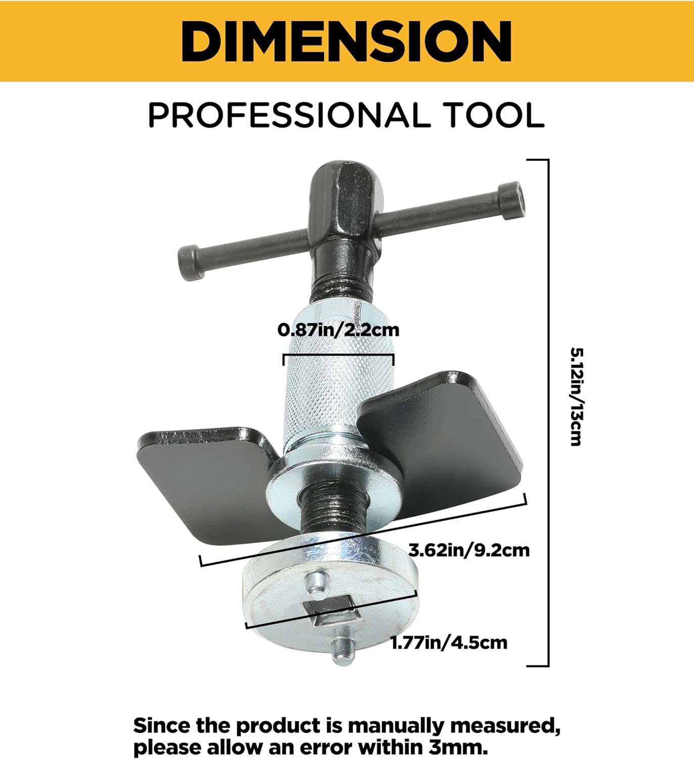 SUJADE YAKEFLY Brake Caliper Piston Rewind Tool, Brake Piston Wind Back Tool,Car Rear Brake Pad Wind Back Tool,Right Handle Set Brake Caliper Wind Back Tool for for Replacement of Rear Brake Pad image number 2