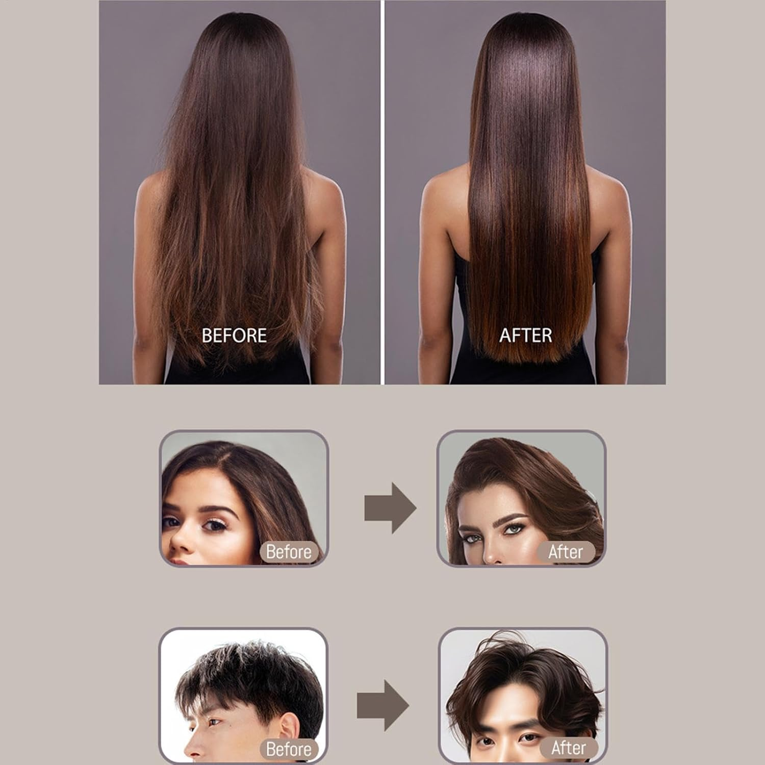 Tuxuseo Hairstyle Brush, round Brush for Blow Drying, Styling Roller Comb, round Moustache, Professional Rolling Brush, Rollling Comb for Bangs, Beard, Thin Short Hair image number 2