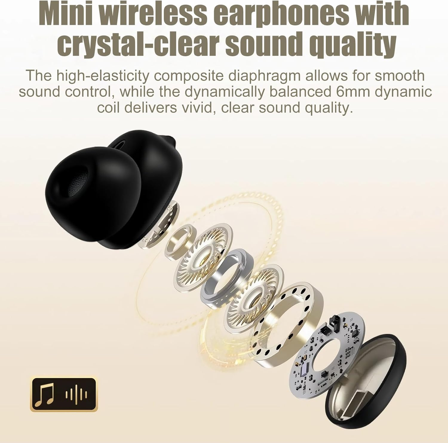 7JI Bluetooth Headphones, Wireless Bluetooth 5.4, In-Ear Mini Earphones, LED Display, IPX4 Waterproof Wireless Headphones with ENC Noise Cancelling Mics image number 5