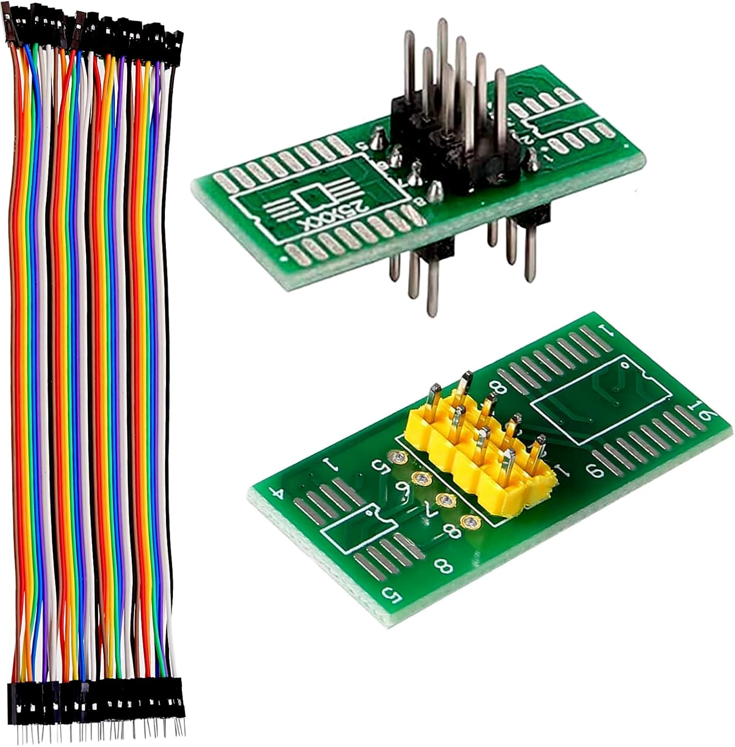 Double Clip+ USB SOIC8 SOP8 Flash Chip IC Test Clips Socket Adpter Programmer BIOS + CH341A 24 25 Series for EEPROM Flash BIOS USB Programmer Module image number 3