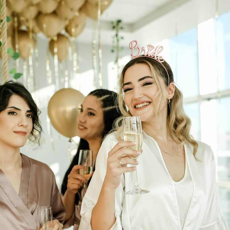 Bride to Be Sash Tiara Headband Set, Bachelorette Party Favors Supplies Decorations, Bridal Shower Decor Supply Kit, Engagement Party Decorations image number 4