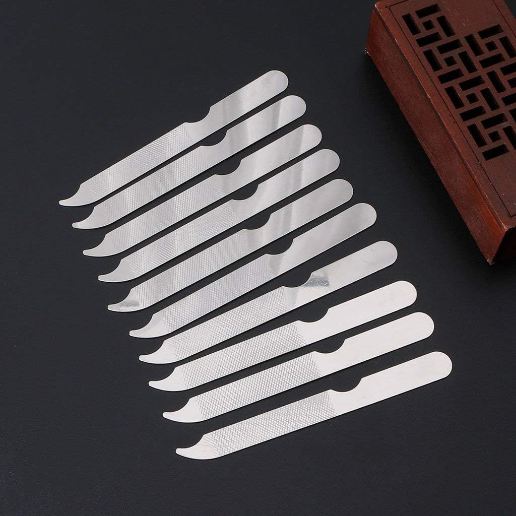 10Pcs Stainless Steel Metal Nail Art New Pedicure Tool Dual Sided File Manicure image number 4