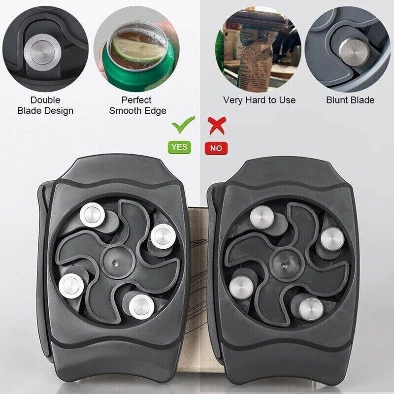 AIMALL Go Swing Topless Can Opener Manual Tin Bottle Top Drafter Kitchen Gadgets Tool, Compact Beverage Bottle Drafter, Essential Kitchen Gadget - Grey image number 5