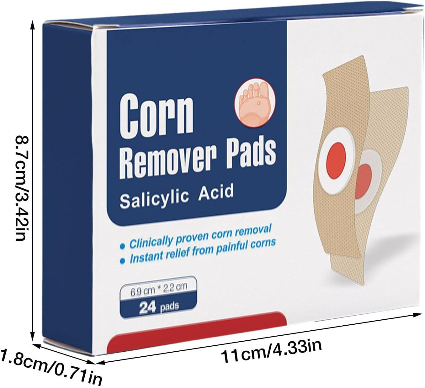 Callus Pads | Heel Callus Remover | Blister Removal Patches With, Foot Care Plaster for Corns, Callus, or Plantar image number 1