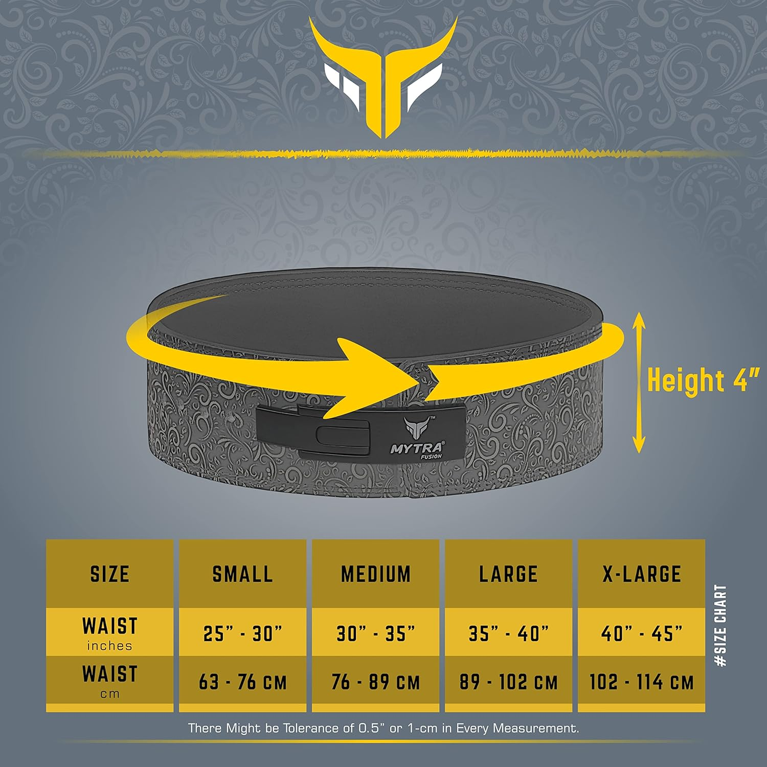 Mytra Fusion Weight Lifting Belt Power Lifting Belt Back Support Weight Lifting Belts for Men and Women 100% Leather Gym Belts for Weightlifting, Powerlifting, Strength Training, Squat image number 6