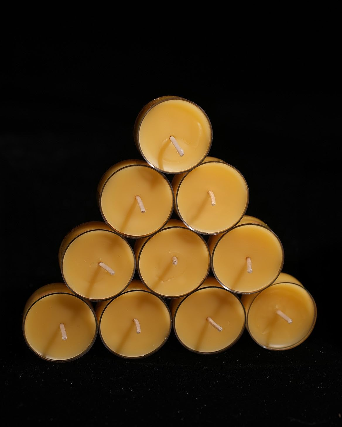 98Pc Australian Made Pure Beeswax Tea Lights, 100% Organic Pure Beeswax Tea-Light Candles, 4Hr Burn Time, Natural Beeswax Tealight Candles, Natural Beeswax Tealights image number 2