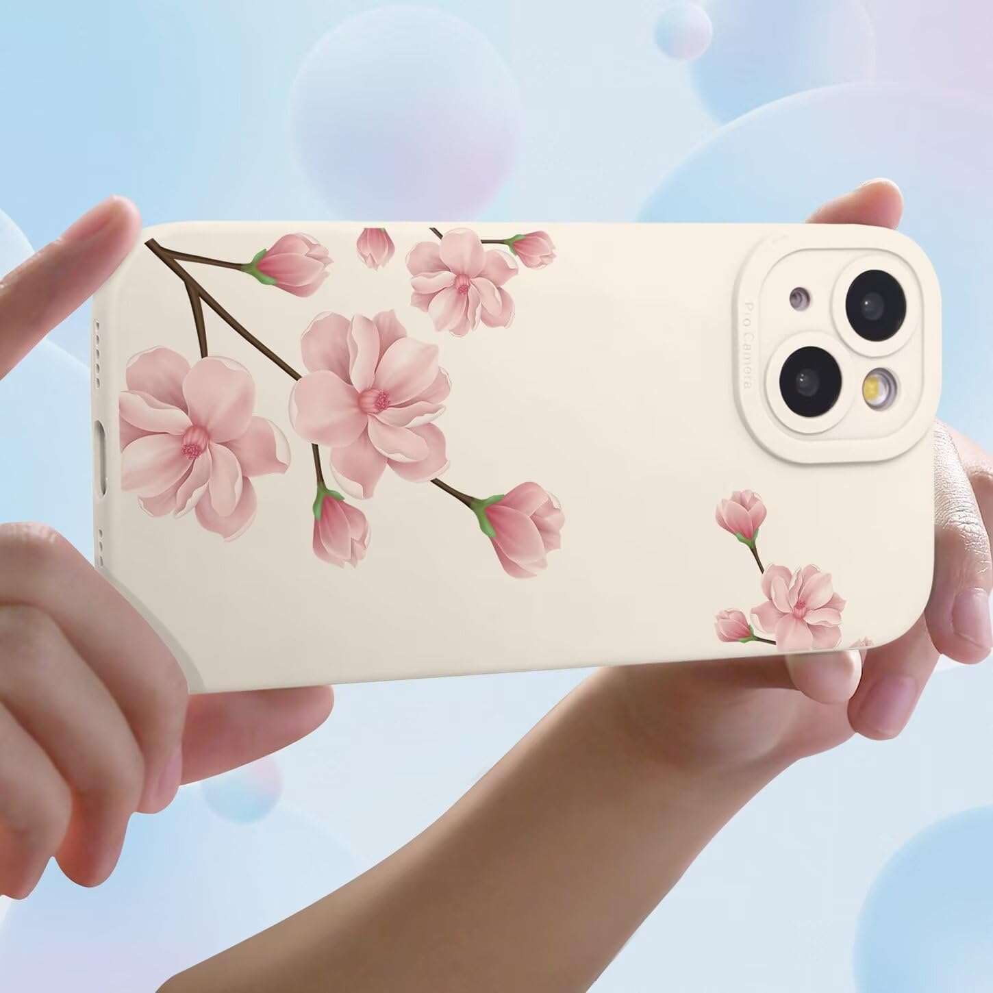 ILING Liquid Silicone Case for Xiaomi 15 5G, Ultra Thin Elegant Flowers and Cute Cartoon Pattern Women'S Mobile Phone Case, Soft TPU Bumper Shockproof Protective Case (White Q07) - Purple Q13 image number 2