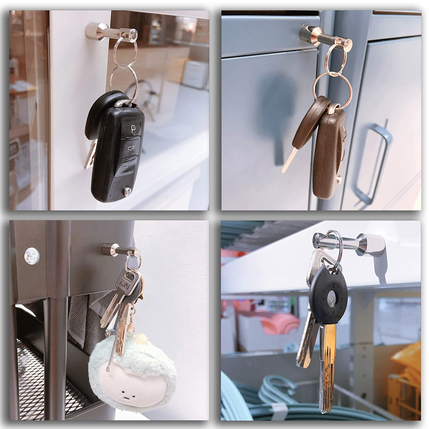 WELLZEER Keychain Magnet for Testing Brass,Keychain Pocket Magnets for Purse with Strong Magnetic Rare Earth Neodymium,Gold,Silver, Jewelry,Ferrous Metals Test Magnet (2Pack-D12Mm) image number 4