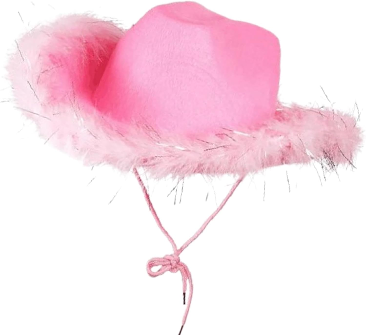 Cowboy Hat with Feathers,White Bride Western Cowgirl Hats - White Feather Trim Cow Girl Hat for Women, Music Festival, Beach Party, Cowgirl Party