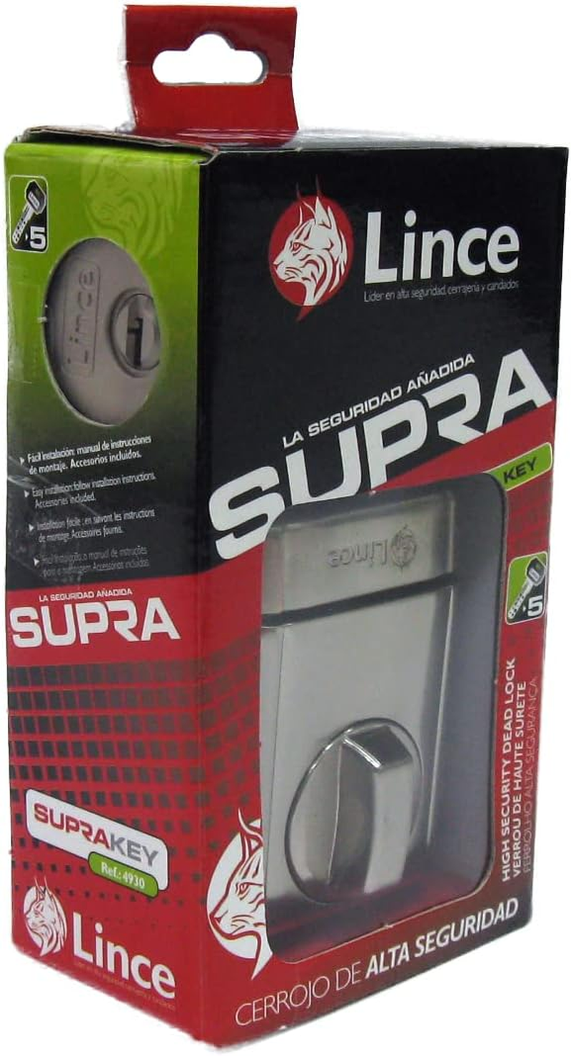 Lince 4930-Hl Supra Key Lock Brass Plated