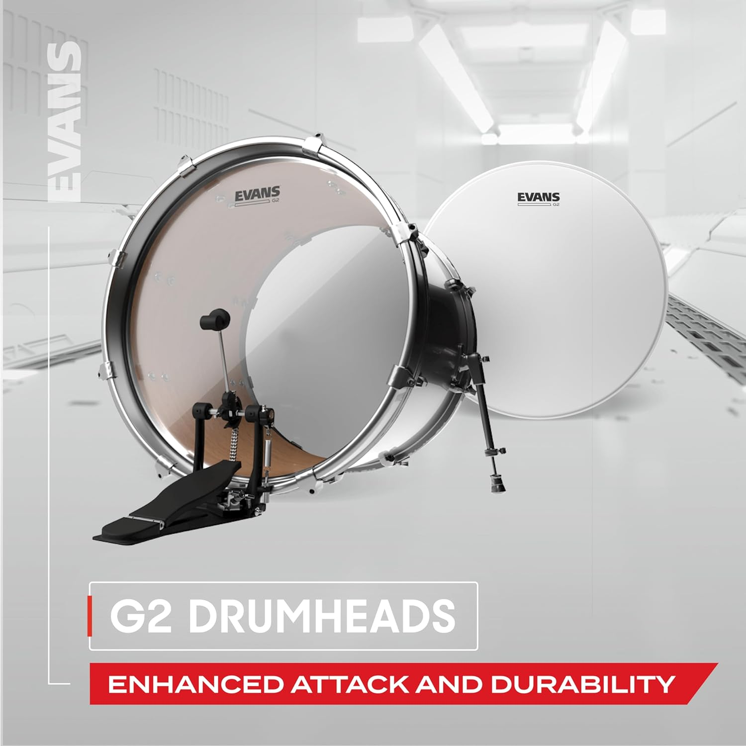 Evans Drum Heads - G2 Clear Fusion Pack (10", 12", 14") with 14" HD Dry Snare Batter