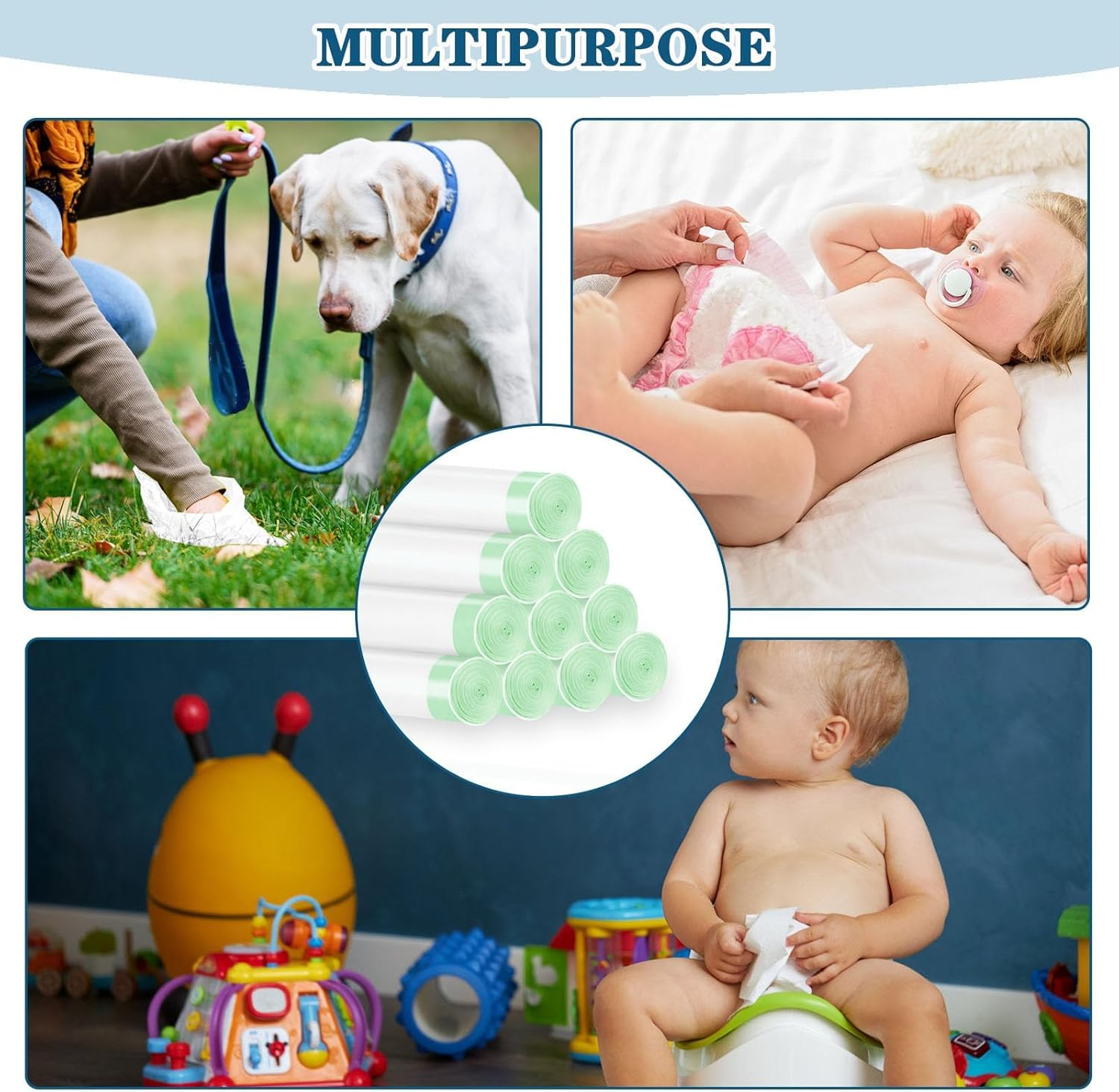 200 PCS Portable Potty Chair Liners with Drawstring,Disposable Training Toilet Seat Potty Bags for Kids Toddler Pet Outdoors 17.3X9.4 Inch Toilet Seat Cleaning Bag (200) image number 5