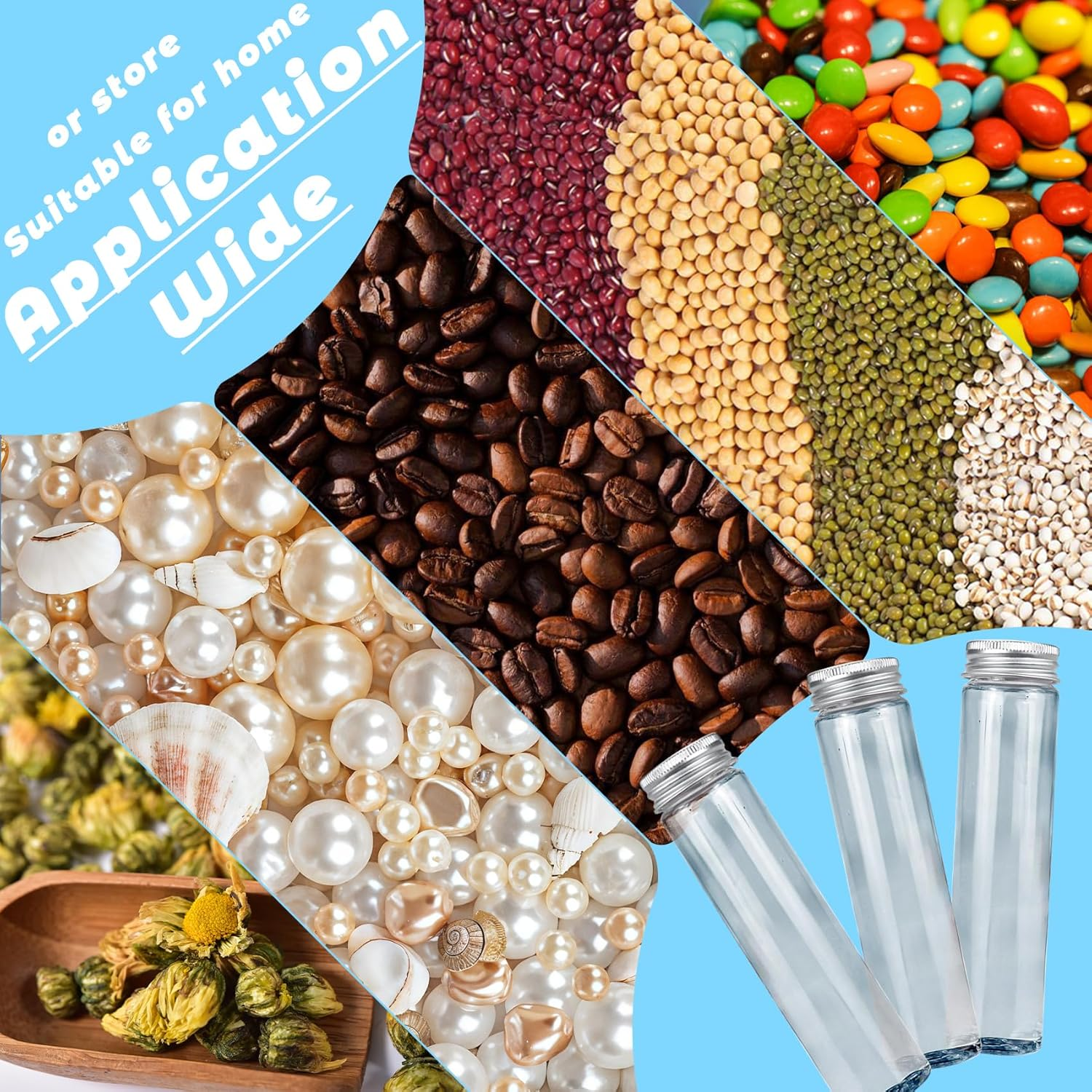 15 Pcs Plastic Test Tubes, 110Ml Clear Storage Tubes with Caps, Plastic Gifts Test Tube for Crafts, Small Tube Containers for Candy, Bead, Plants, Bath Salt Container image number 3