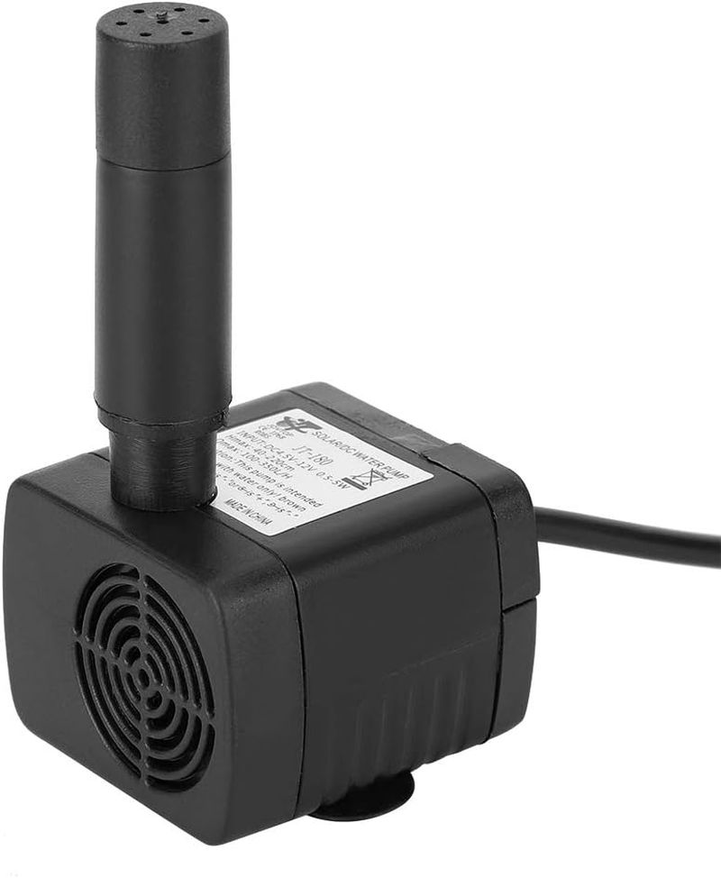 1.4W Solar Powered Submersible Water Fountain Pump Kit for Garden Decoration, Fish, Small Pond - 5 Sprinkler Heads Included image number 4