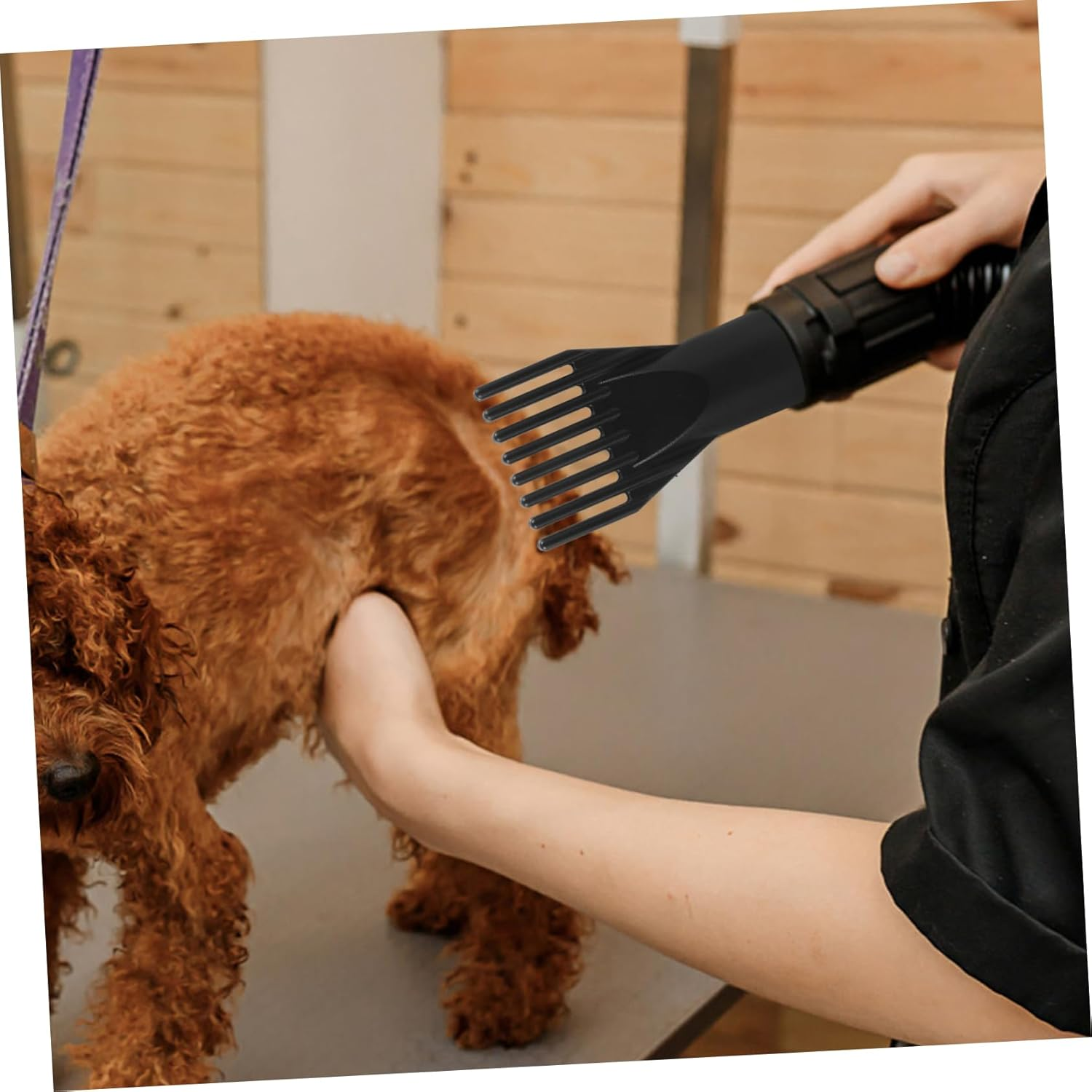 DONFAMDS Heat Resistant Abs Hair Dryer Nozzle Attachment for Pets Reusable Blow Dryer Comb Airflow to Smooth and Hair image number 4