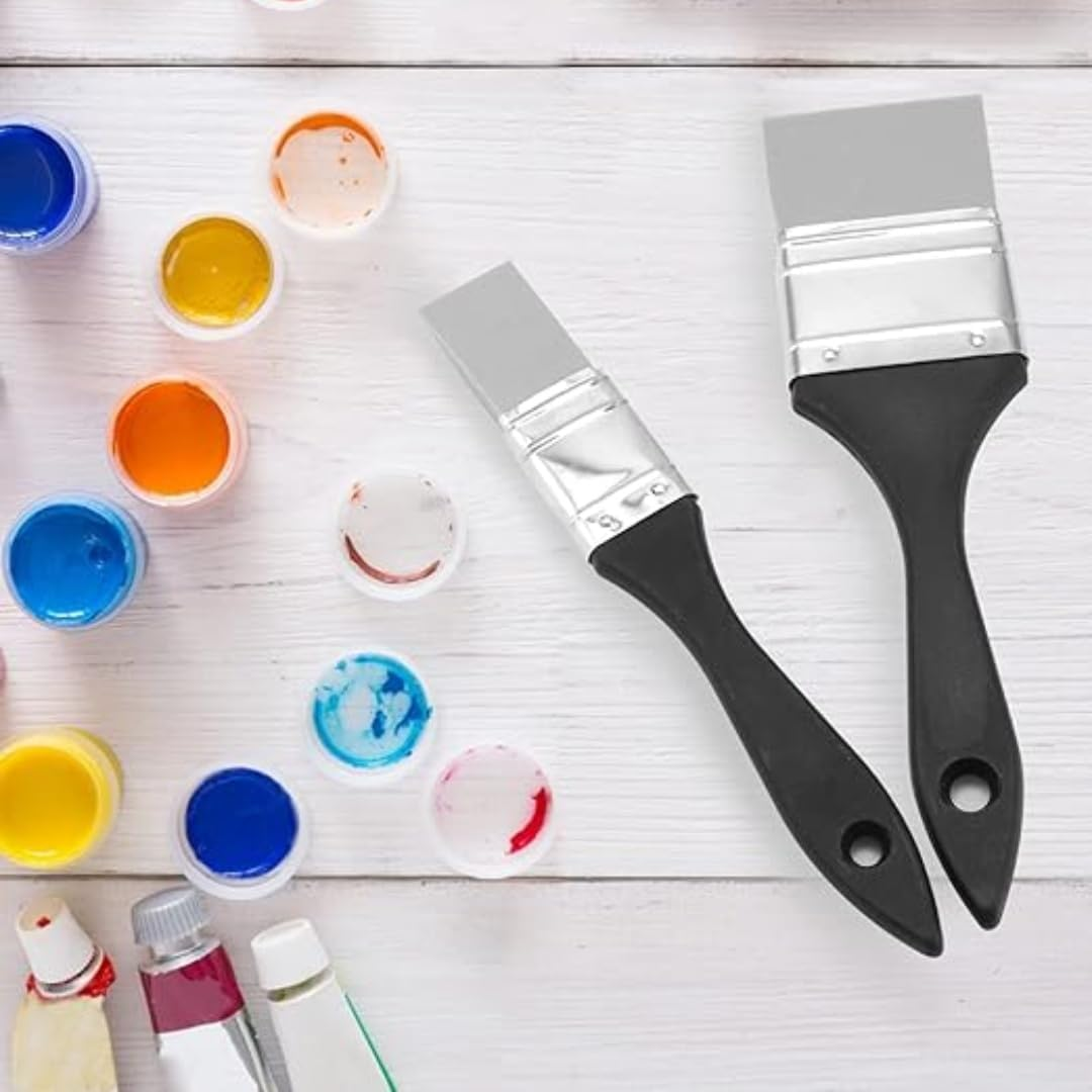 Silicone Paint Brushes, 2-Piece Set, Flat Flexible Brushes for Acrylic and Watercolour Painting image number 6