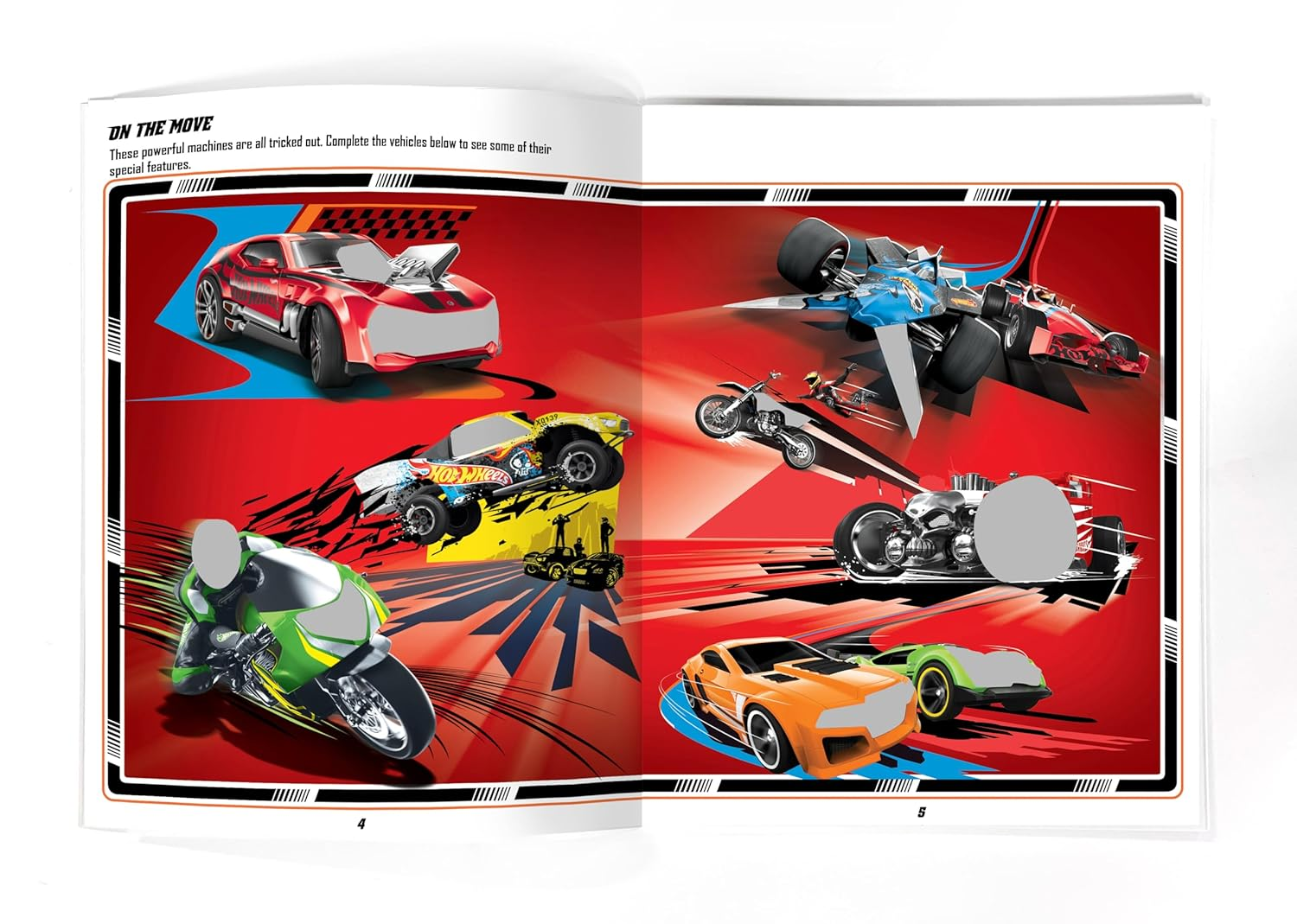 Hot Wheels Sticker Book Treasury - Activity Books for Kids, 350 Reusable Stickers, 96 Pages of Fun image number 3