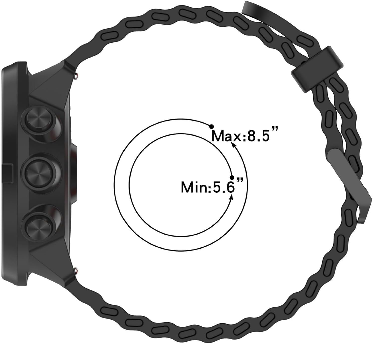 GIOPUEY Strap Compatible with Garmin Venu X1, Soft Silicone Strap, Wear-Resistant, Breathable, Replacement Strap