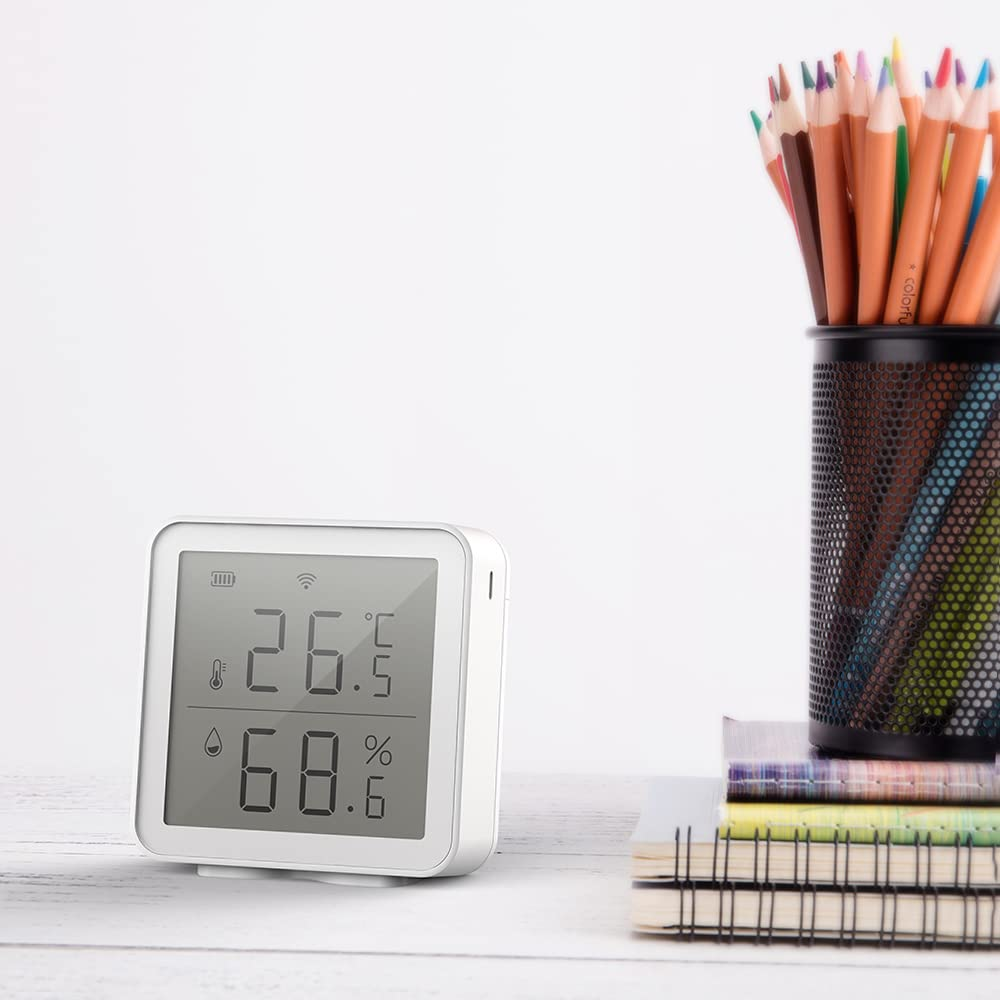 Blueaoq Wifi Smart Temperature Humidity Sensor Compatible with Alexa 230Ft Super Long Range Wireless Digital Hygrometer Indoor Thermometer Humidity Meter Temperature Humidity Monitor Sensor image number 1