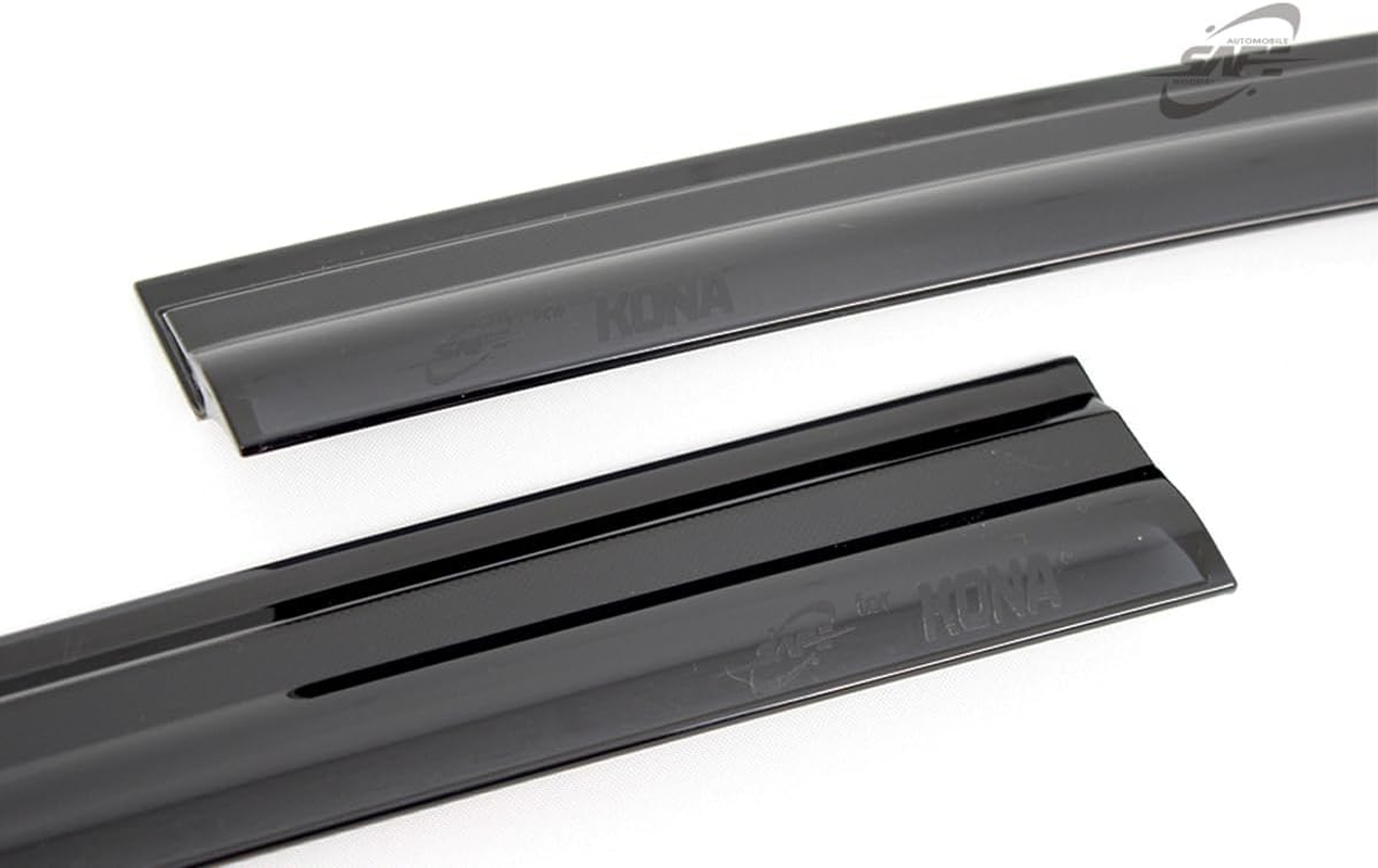 Generic Safe Compatible for Smoke Window Visor Sun Rain Vent Guard 4 Pcs Set Out Channel Visor Compatible with Hyundai Kona 2024~ image number 2