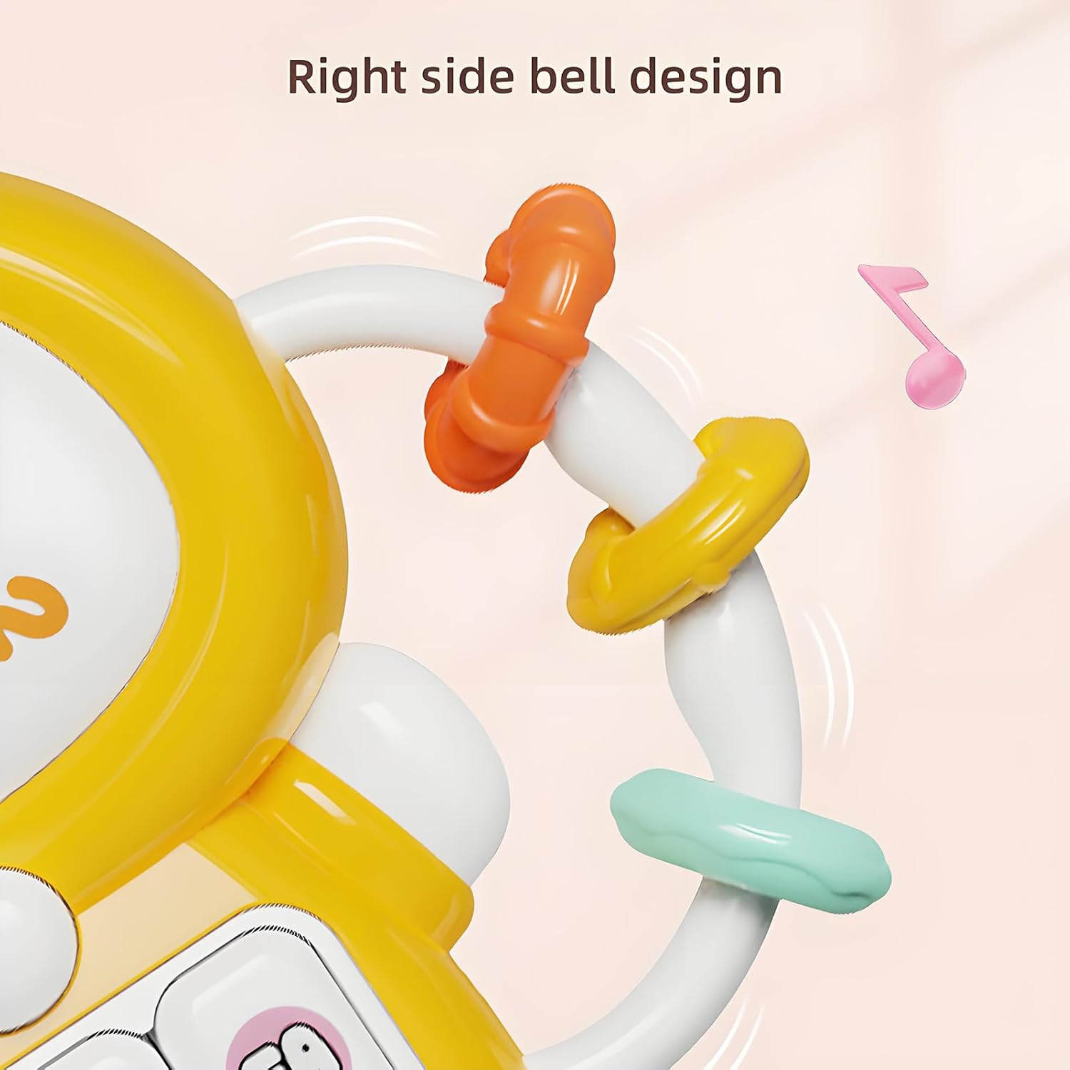 Baby Musical Rattle Toy, Rabbit Light-Up Teether & Sensory Fine Motor Skills Toy 1St Birthday Gift for 18 Month Infant Toddler Boy Girl (Pink) image number 3