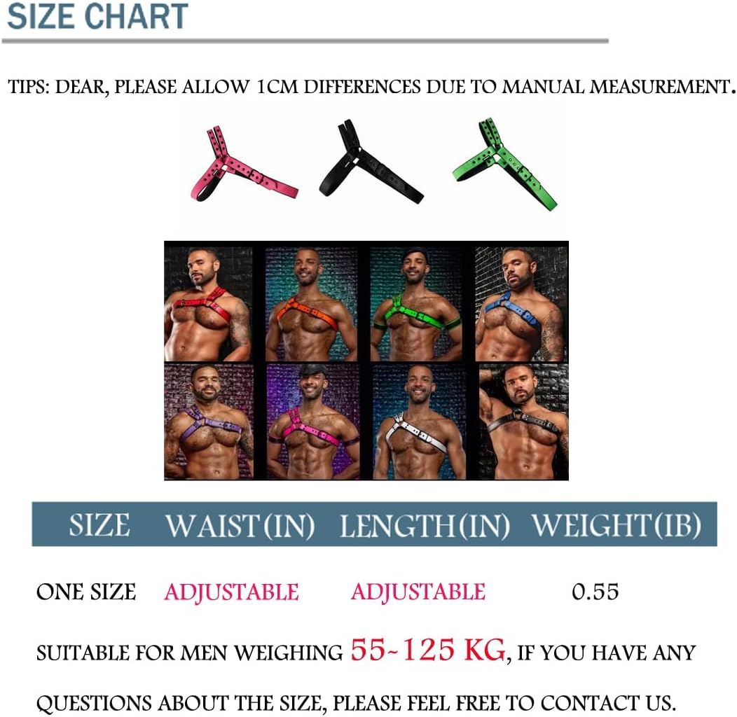 JOCKMAIL Men'S Harness Leather Harness for Men Adjustable Mens Harness Chest for Fashion, Fitness, and Special Occasions