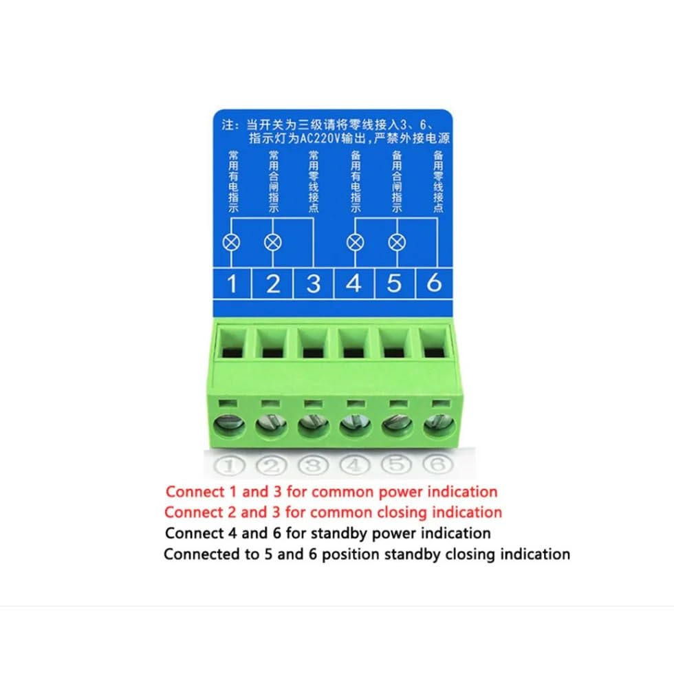 MGTCAR Dual Power Automatic Transfer Switch 2P 63A Switchgear Switch CB Class ATS Home Single Phase 110V 220V(220V) image number 4