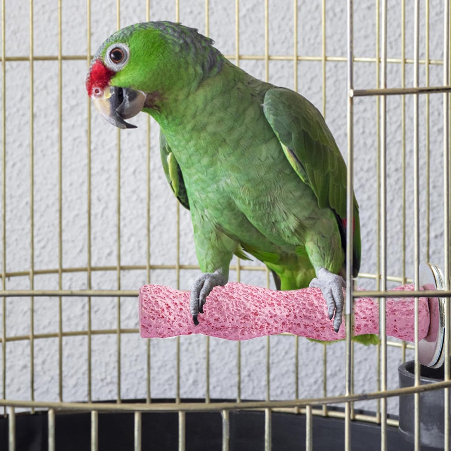 Parrot Stick Stand - Natural Mineral Grinding Stop, Bird Calcium Mouse Stone, Chew Toy for Beak Exercise | Occano, Cockatiel, Conures, Lorikeets, Parakeets, Cage Mount Pet Play Accessories image number 2