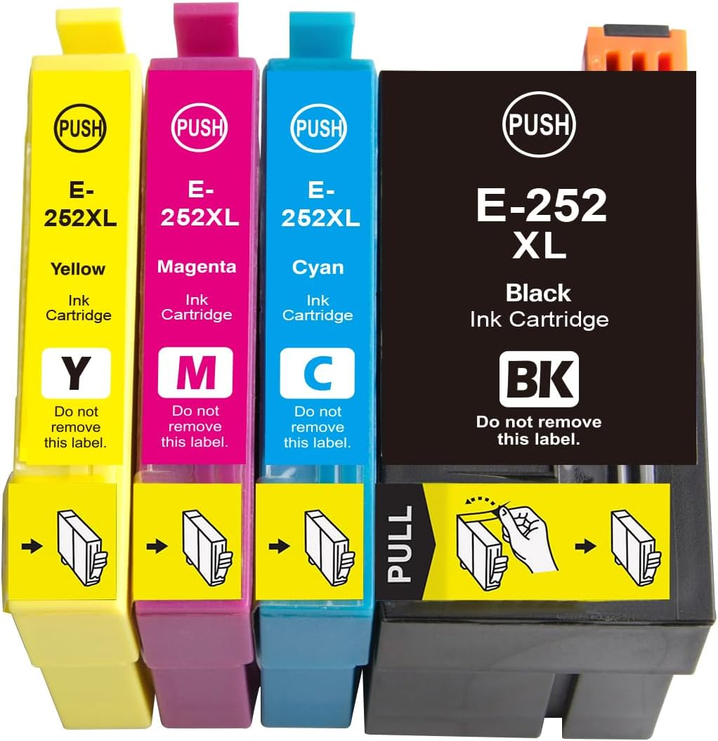 Greenark 252XL Ink Cartridges Compatible for Epson WF-3620 3640 7110 7210 7610 7620 7710 7720 Printer (1B 1C 1M 1Y) image number 5