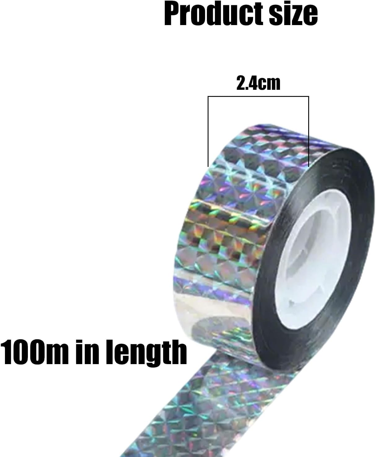 Xolixorium Bird Deterrent Tape 90M, Holographic Reflective Pigeon & Woodpecker Scare Ribbon with Audible and Visual Flash for Outdoor Use