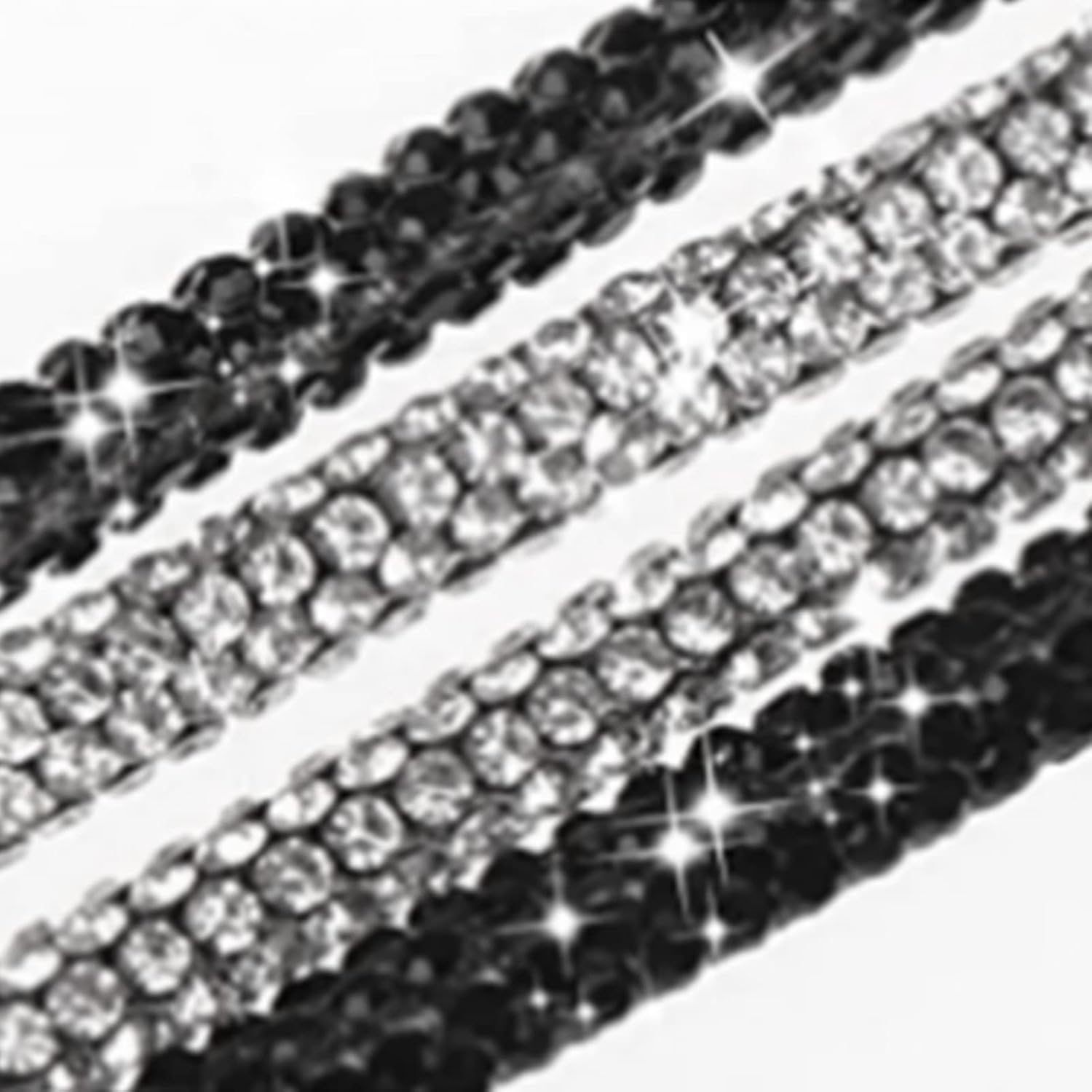 2Pcs Black Rhinestone Shoelaces, Lightweight 4Mm Diameter 120Cm Length, Cotton Thread and Rhinestones, Great Decoration for Clothing, for Tennis Shoes, Boots, Running Shoes image number 5