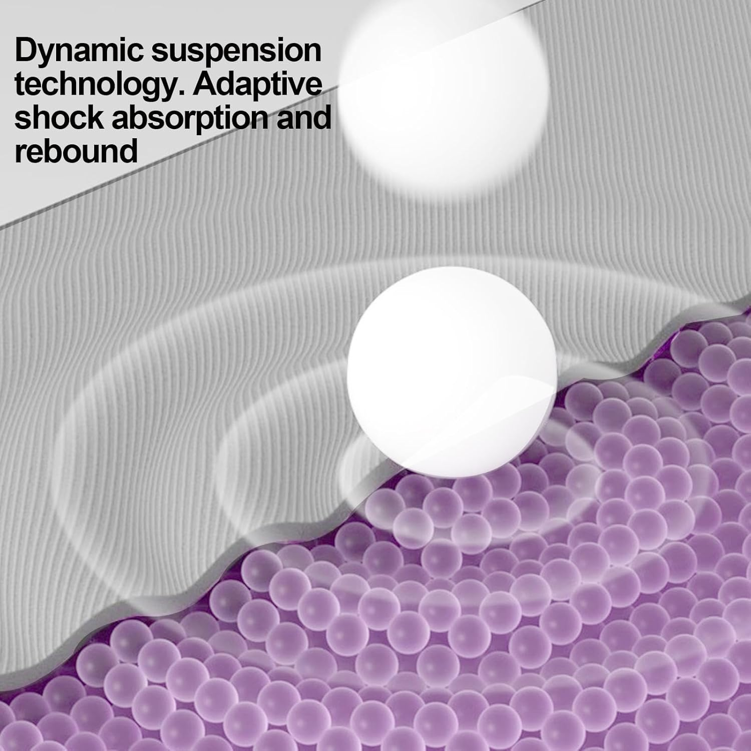 Shock Absorption Mat, Home Gym Accessories, Pilates Mat, Portable and Lightweight, Shock Absorption Support, 18.5X6.1X6Cm for Pilates Stretching Floor & Fitness Workouts image number 5