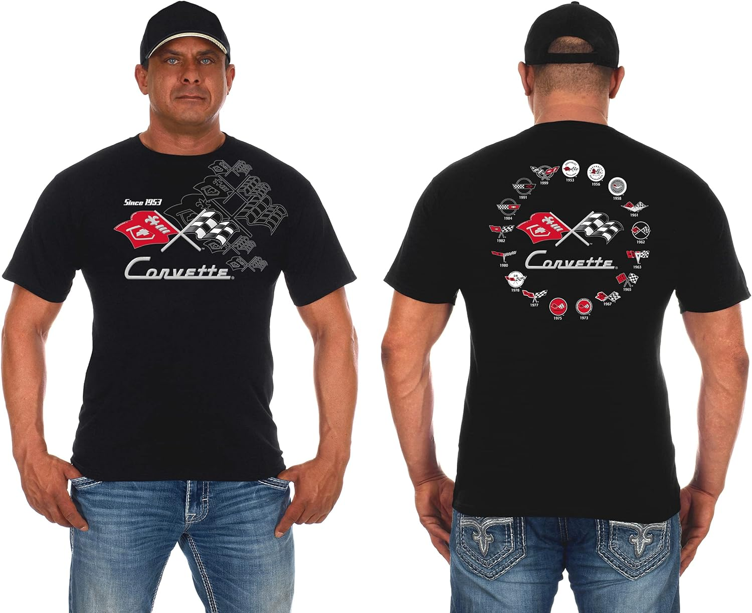 JH Design Men'S Chevy Corvette T-Shirt Collage image number 3