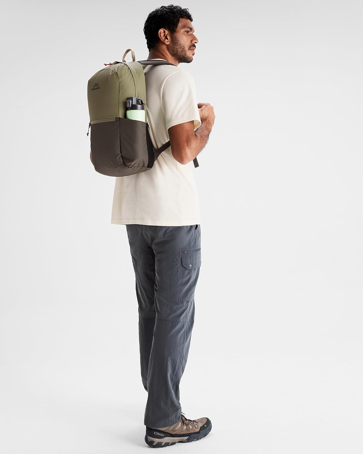 Kathmandu Axon Everyday Backpack - 18L Unisex Beech/Dark Moss 18LTR image number 3