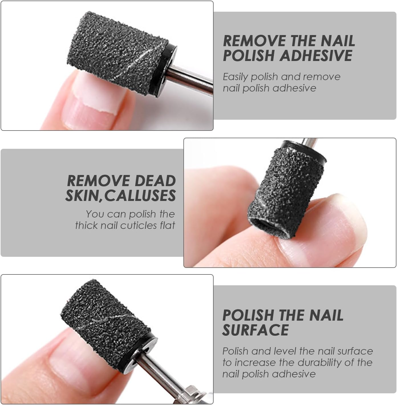 Pack of 100 Nail Polishing Bands, Accessories for Electric Nail Polishing Machines, Nail Polishing Sanding Cloth Rings, Manicure Tools, Replacement Parts for Nail Polishing Machines image number 2