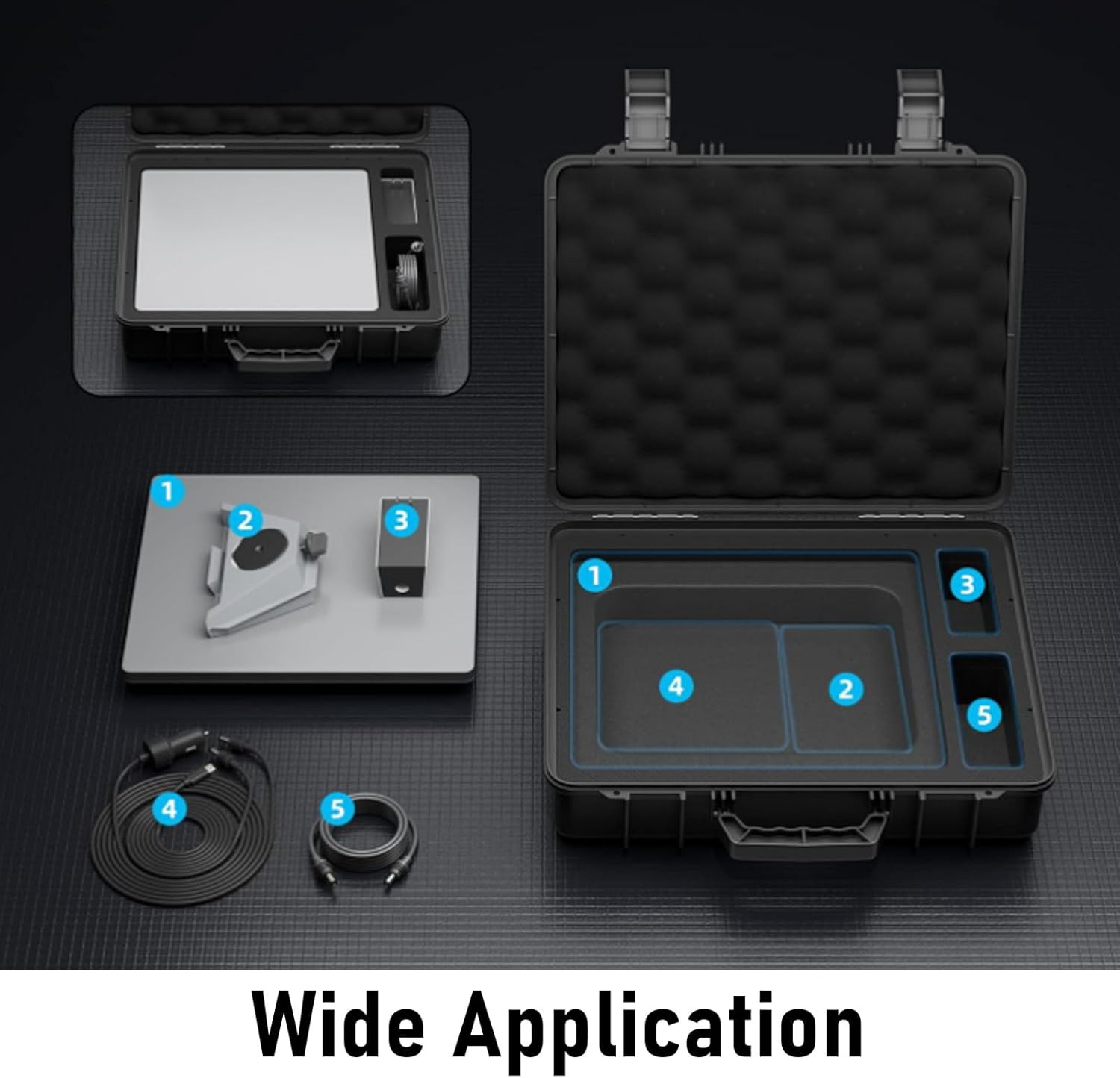 Mini Case for Travel, Waterproof Hard Case for Mini Dish Kit, Mini Carrying Case with Precision Cut Foam for Mini and Accessories image number 1