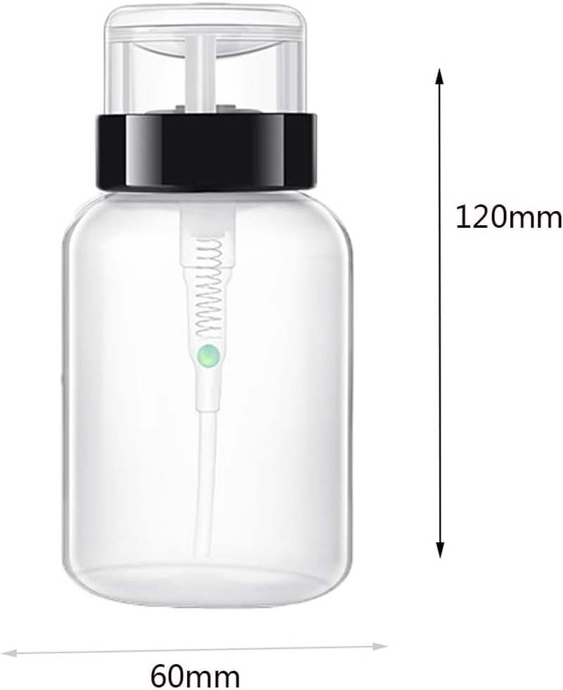 3 X 200Ml Nail Polish Remover Pump Bottles Empty Push down Dispenser Container for Makeup Remover Liquid Nail Art Tools Salon Storage Jars image number 5