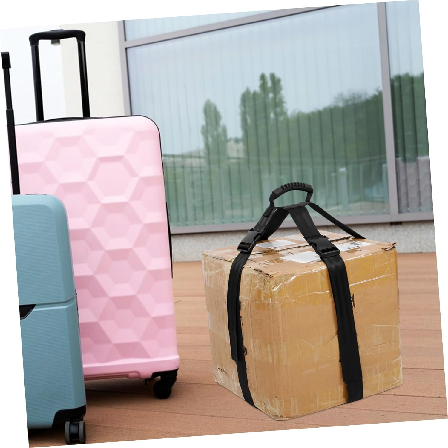 Yardenfun Ergonomic Suitcase Straps Luggage Bands for Suitcases Case Straps with Safety image number 1