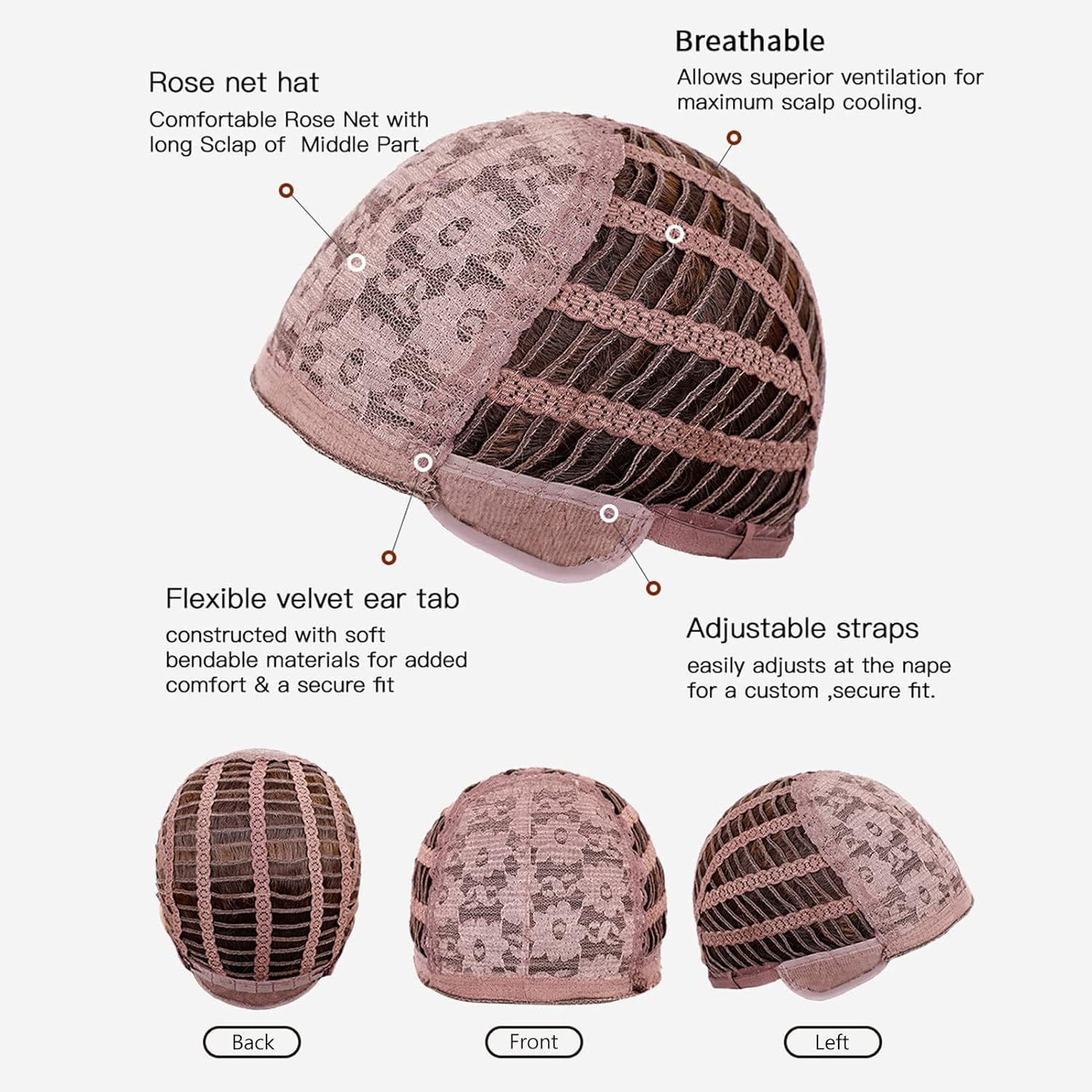 Light Brown Wig, Shoulder Length Wigs for Women, Bob Brown Wig, Soft and Comfortable, Straight Synthetic Hair Wigs, Short Brown Wigs for Women Middle Part Wigs for Daily image number 3