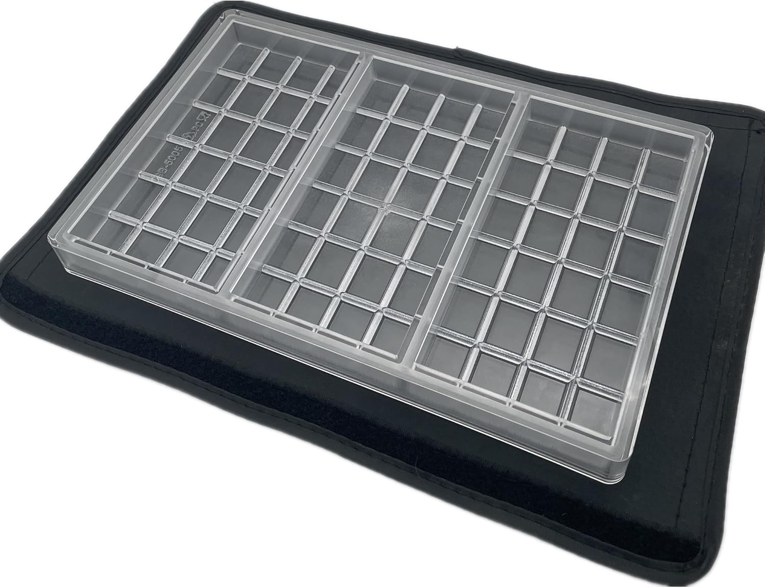 Goldbaking Polycarbonate Deep Chocolate Bar Mold - 3 Pieces, 6.22 * 3.19 * 0.71Inch, Clear, Rectangular Prism, BPA Free image number 4