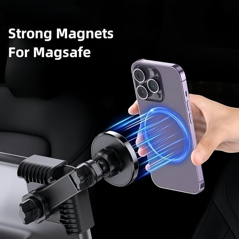 Magnetic Phone Holder for Tesla, Phone Mount Compatible with Magsafe Car Mount, Tesla Model 3/ Y/S/X,Iphone 15 14 13 12 & Magsafe Case image number 3