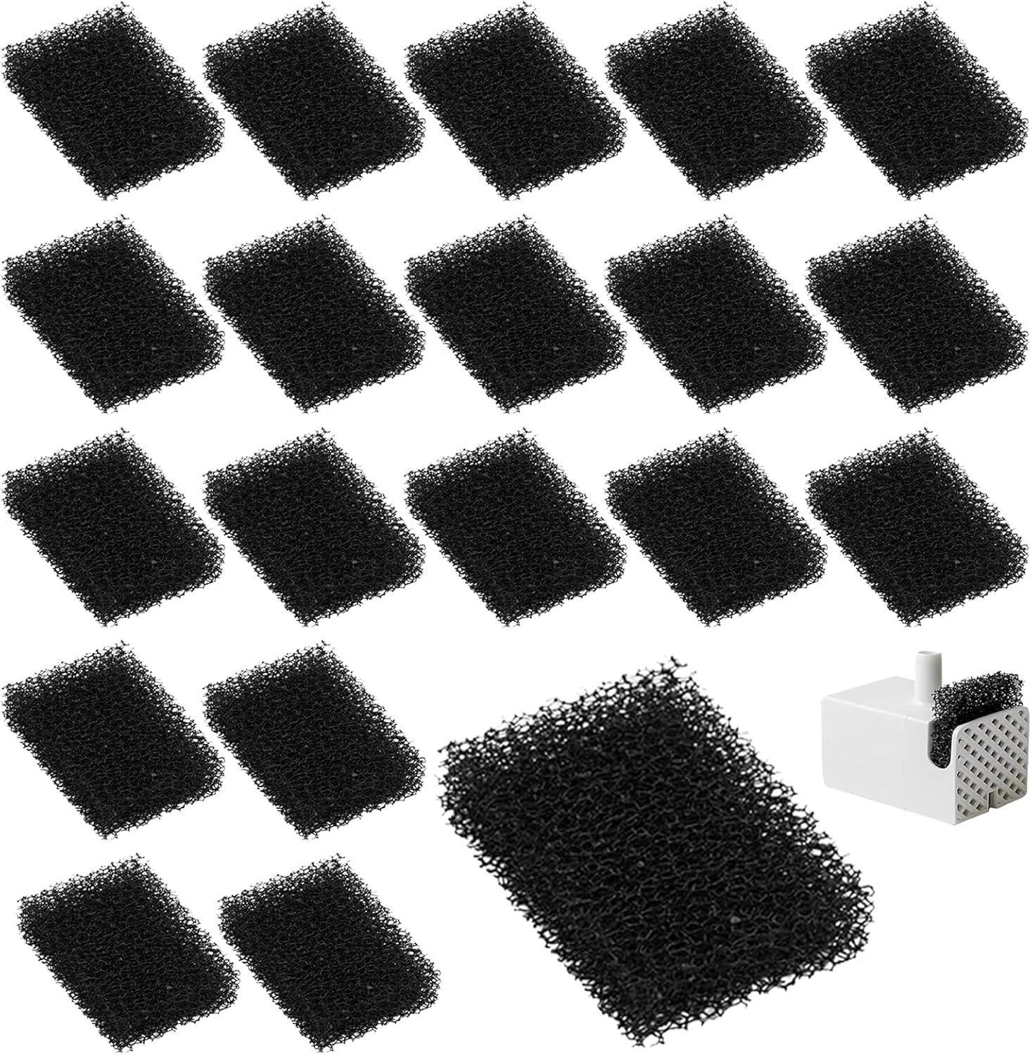 20Pcs Replacement Foam Filters for Pet Water Fountain | Compatible with PETKIT Eversweet 3 Pro, Solo 2 & Solo SE Cat Fountains | Keep Drinking Water Clean & Fresh image number 4