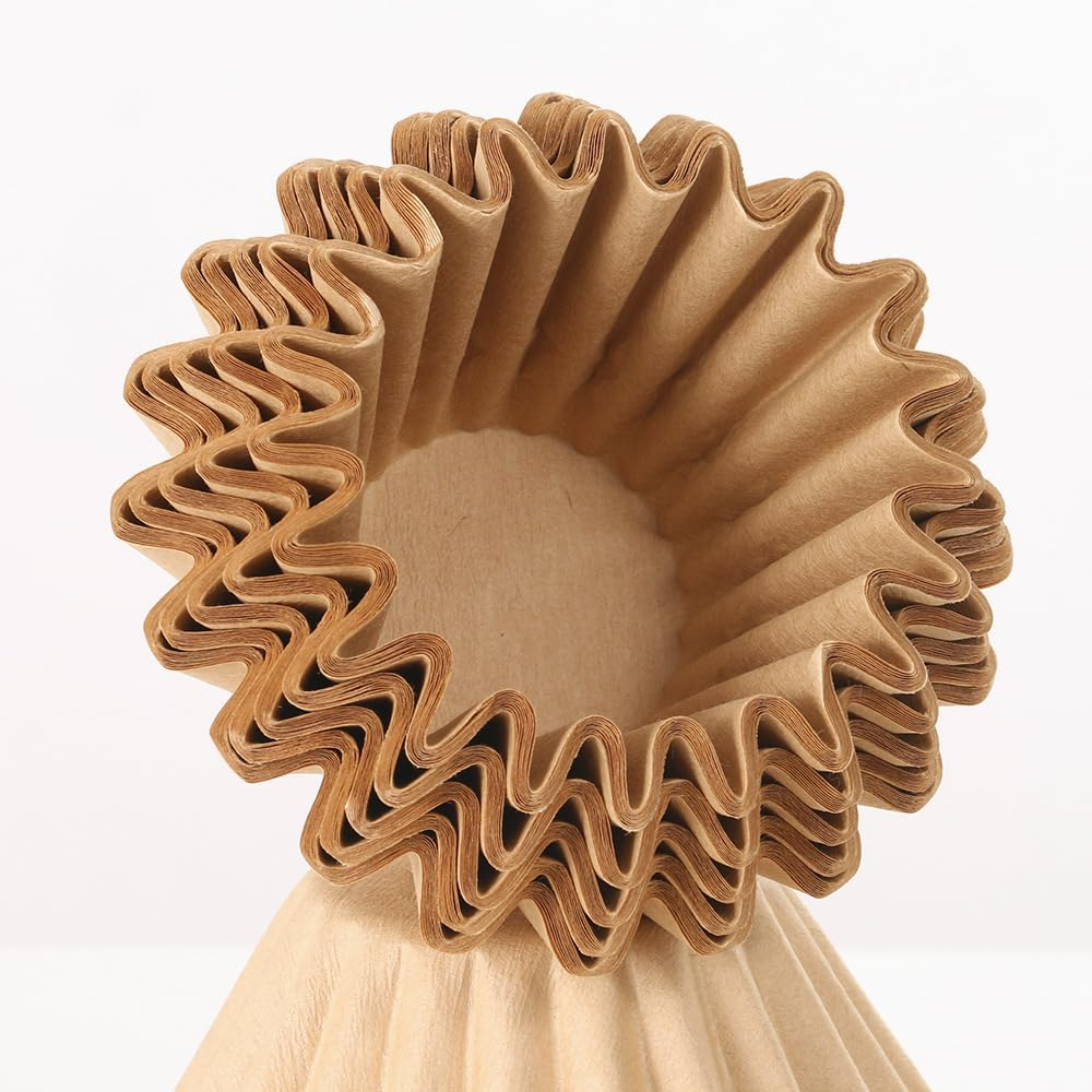 4-5 Cup Basket Coffee Filters, 7.28&rdquo;X 1.97&rdquo;, 100 Count Natural Unbleached Coffee Filter Paper for 5 Cup Coffee Maker, Small Coffee Travel Brewer, Single Serve Coffee Pot image number 3