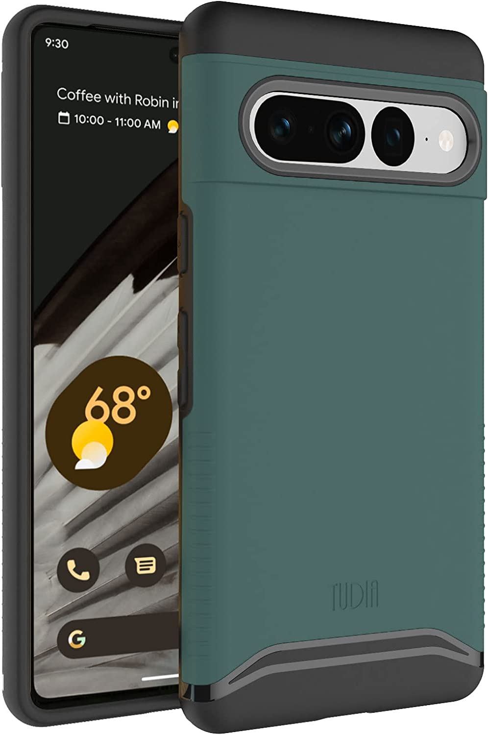 TUDIA Dualshield Designed for Google Pixel 7 Pro Case, [Merge] Shockproof Dual Layer Military Grade Slim Heavy Duty Protection for Pixel 7 Pro Phone Case Cover (Hunter Green)