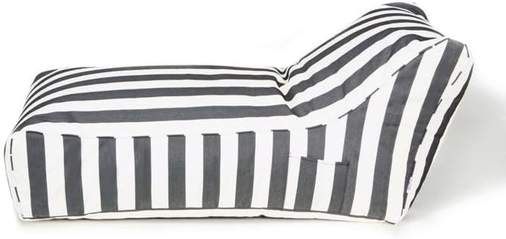 Billy Fresh Laid Back Outdoor Beanbag, 120 Cm Length X 65 Cm Width X 60 Cm Height, Black/White image number 1