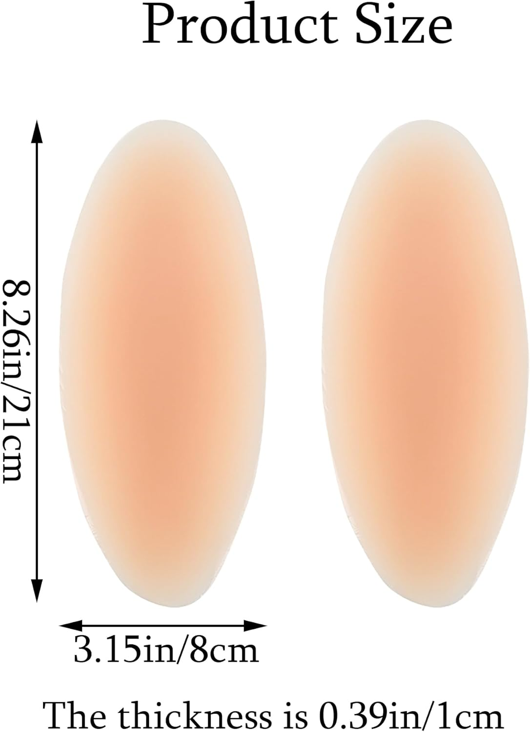 1 Pair of Reusable Self-Adhesive Invisible Soft Silicone Calf Pads Right Leg Shape, Leg Onlays, Right Leg Shape for Crooked or Thin Legs, 144 G - Nude 1 image number 6