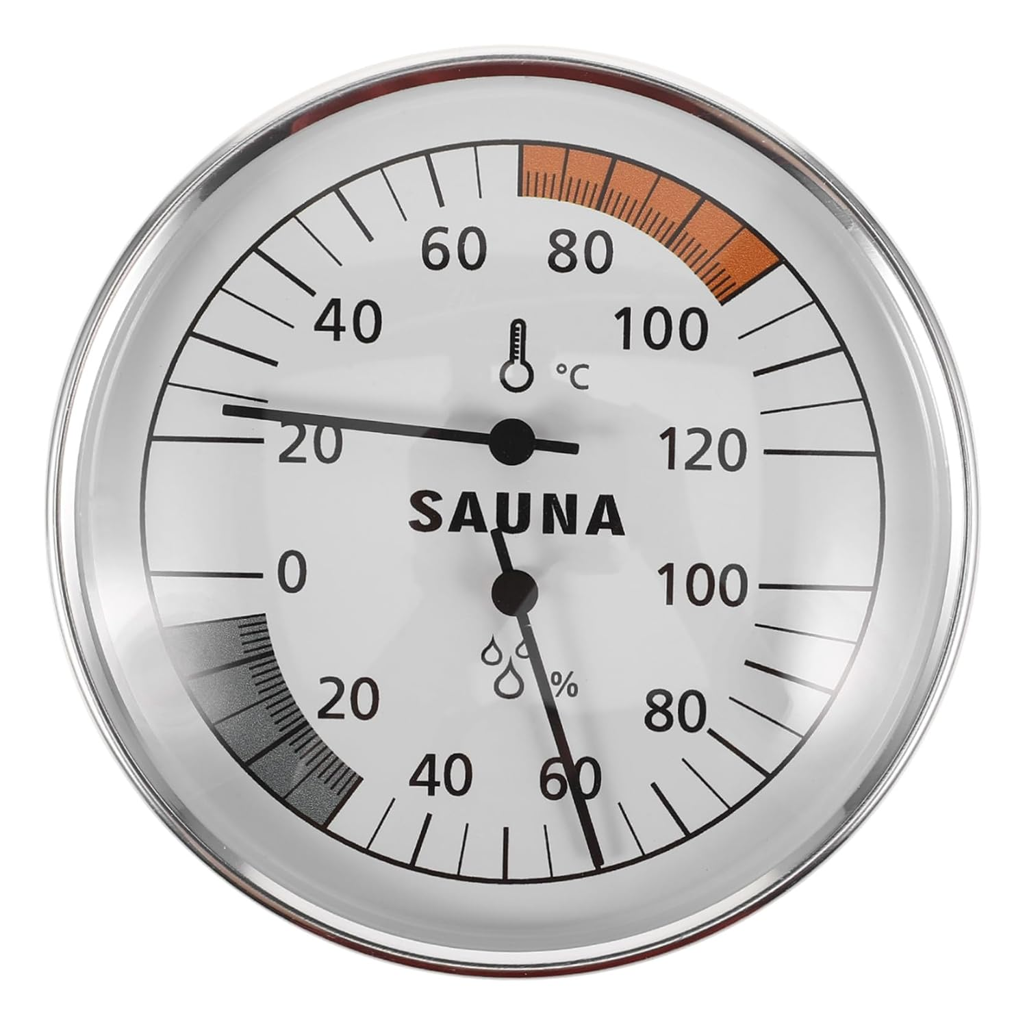 Sauna Hygrothermograph Temperature Humidity Measurer Indoor Sauna Room Thermometer Hygrometer Wall-Mounted Simple Measuring Tool image number 2