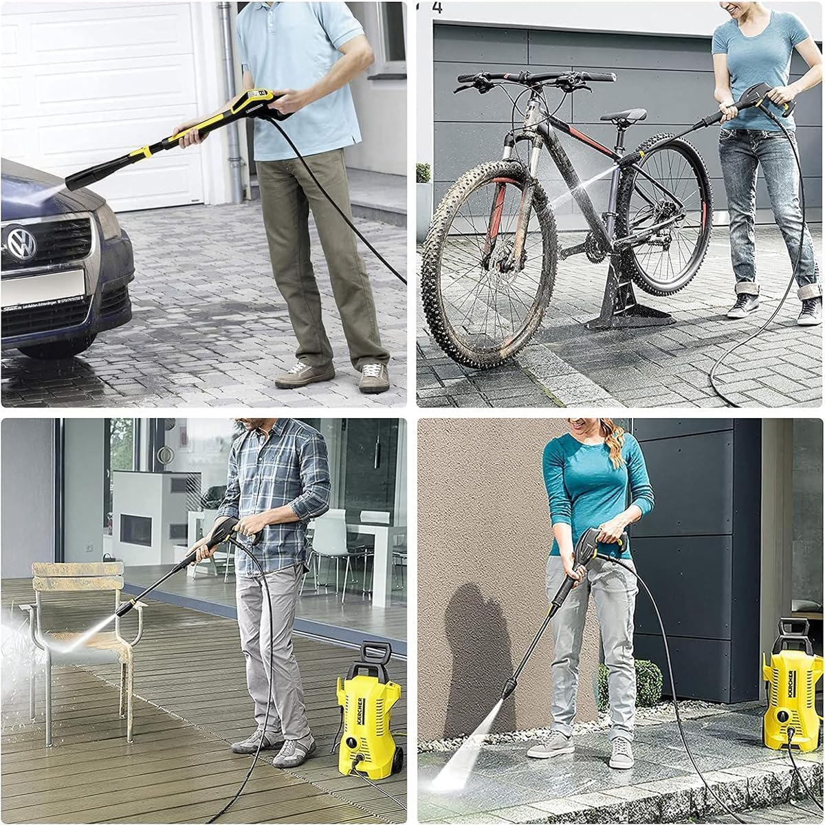 10M Pressure Washer Replacement Hose - Compatible with Karcher K2 K3 K4 K5 K6 K7, Jet Wash Extension Hose with Click Type Plug Quick Connect, for Car Cleaning image number 2